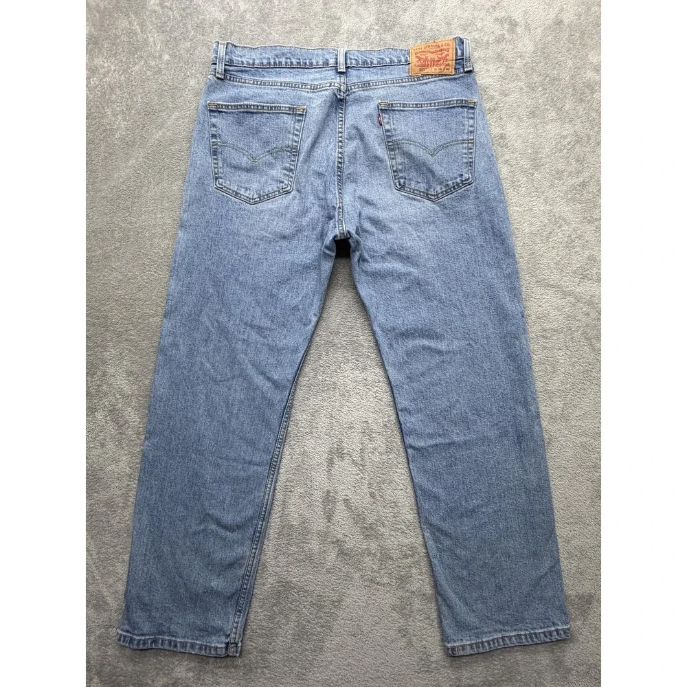 Levi's 505 Jeans Mens Measured 36x29 Blue Light‎ Wash Straight Regular Denim Zip